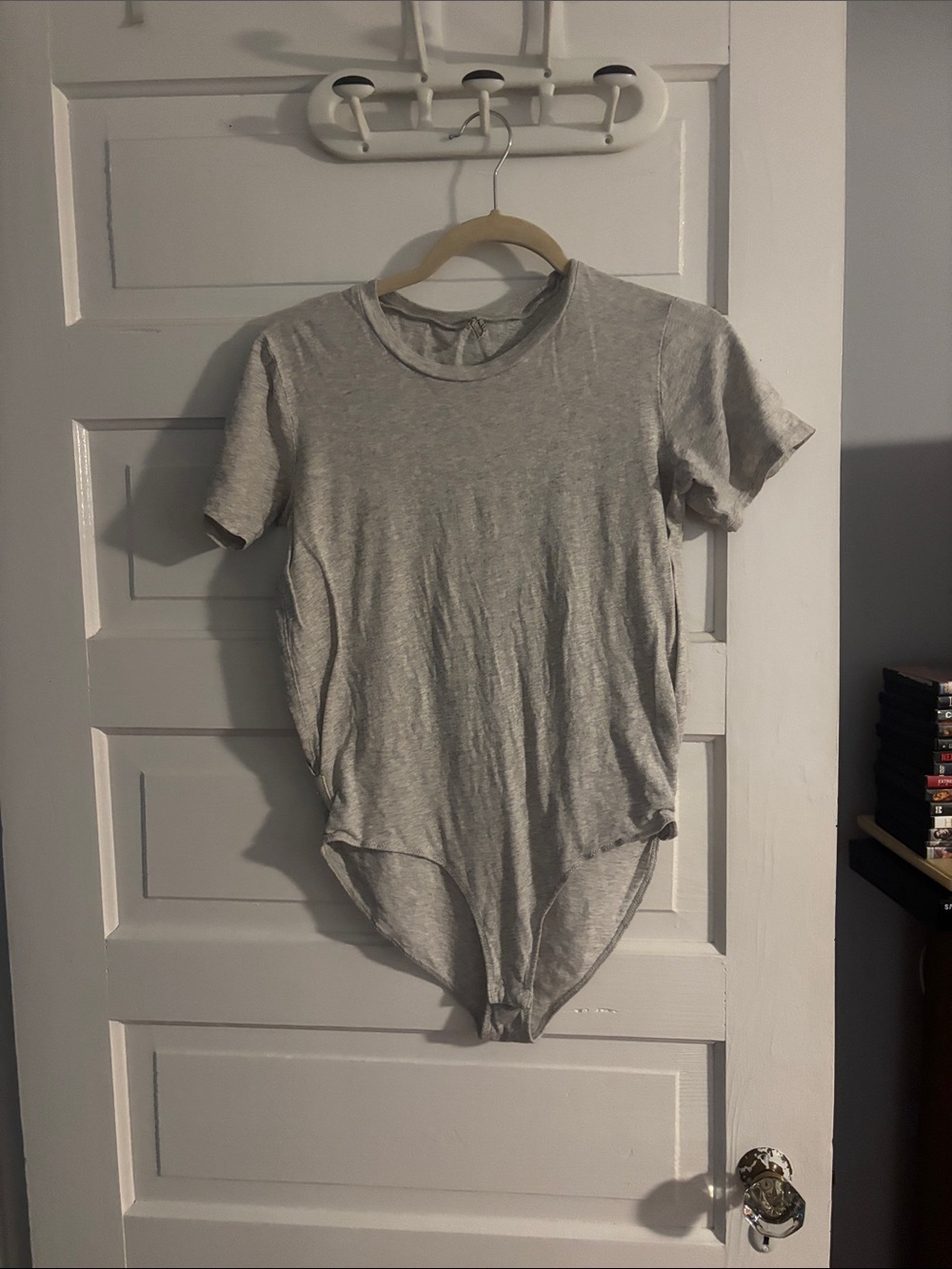 Classic Short-Sleeve Gray Bodysuit - Women's Top